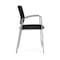 Lesro Newport Hip Chair Metal Frame, Silver, MD Black Upholstery NP1161 - alternate 3